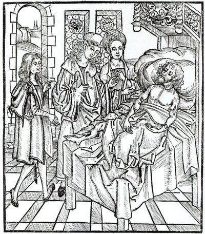 Surgeon and Assistants Visit a Badly Wounded Man, from 